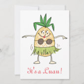 Hula Dancing Pineapard Karte (Vorderseite)
