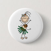 Hula Dancing Strichmännchen Button (Vorderseite)