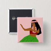 Hula Einfluss-Tänzerknopf Button (Vorne & Hinten)