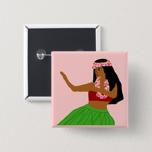 Hula Einfluss-Tänzerknopf Button (Vorne & Hinten)
