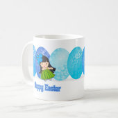 Hula Girl Easter Egg Tasse (Vorderseite Links)