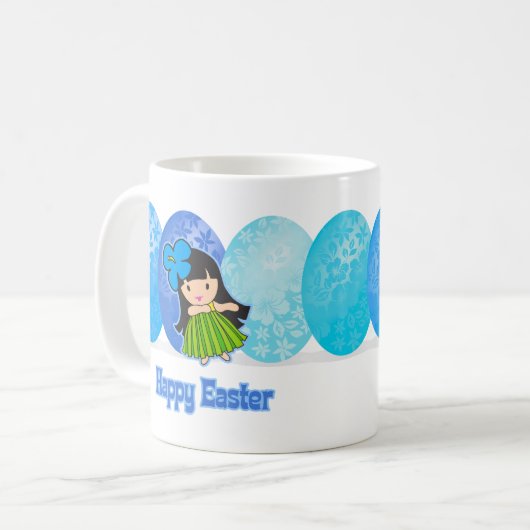 Hula Girl Easter Egg Tasse (Vorderseite Links)