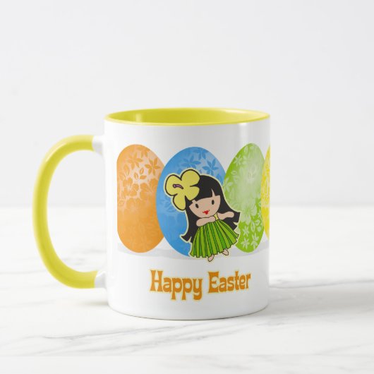 Hula Girl Easter Egg Tasse (Links)