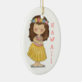 Hula Girl Hawaii-Ornament Keramikornament (Rechts)