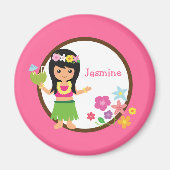 Hula Girl Luau Themed Gastgeschenks Magnet (Vorne)