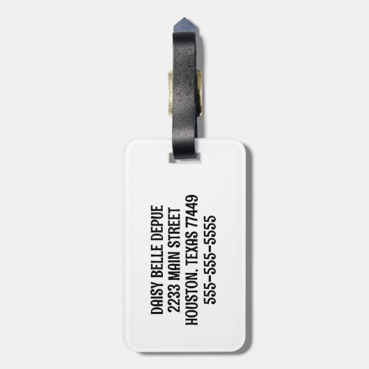 Hula Girl Luggage Tag Gepäckanhänger (Rückseite vertikal)