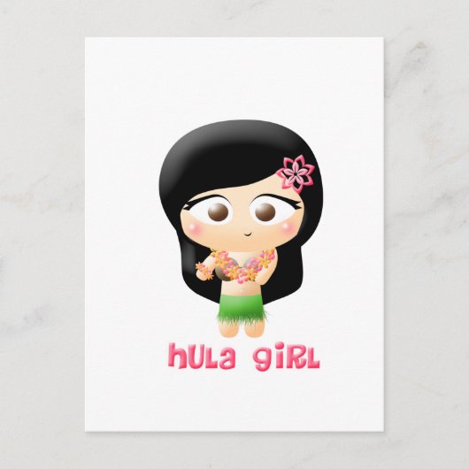 Hula Girl Postkarte (Vorderseite)