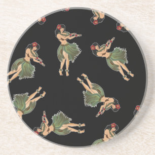Hula-Girl-Tanzmuster Sandstein Untersetzer