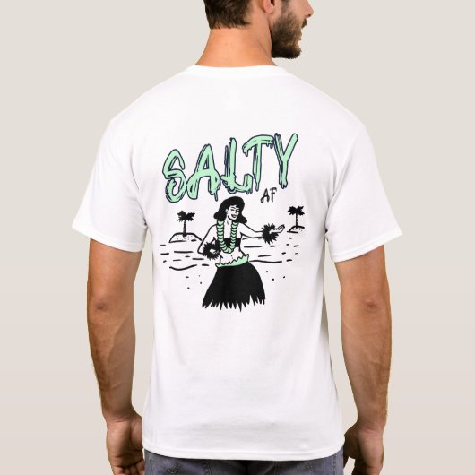Hula Girl von Salty AF T-Shirt (Rückseite)