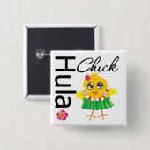 Hula Hawaii Chick Button (Vorne & Hinten)