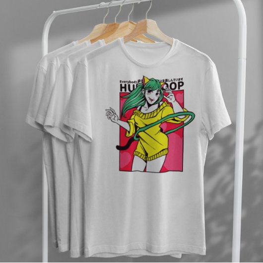 Hula Hoop Anime Girl T-Shirt
