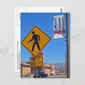 Hula Hoop Fußgängerzeichen, Albuquerque New Mexico Postkarte (Vorne/Hinten)