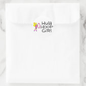 Hula Hoop Girl 2 Runder Aufkleber (Tasche)