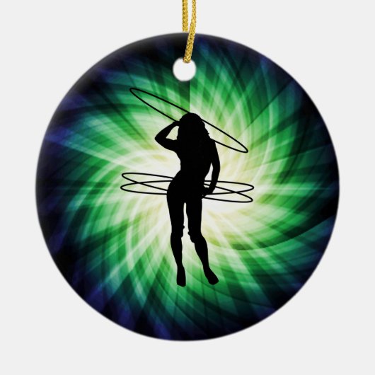 Hula Hoop Girl; Cool Keramik Ornament (Vorne)