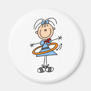 Hula Hoop Girl Magnet