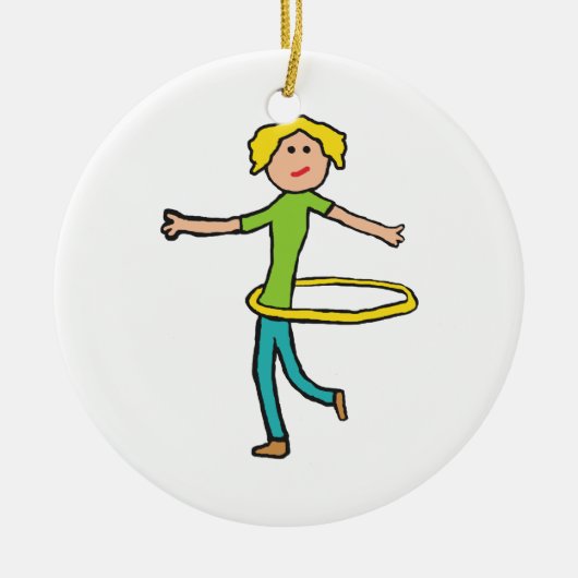 Hula Hoop Keramik Ornament (Vorne)