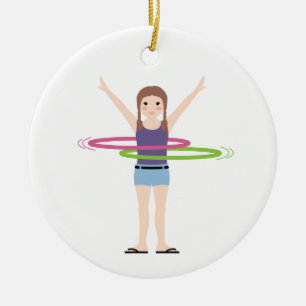 Hula Hoop Keramik Ornament