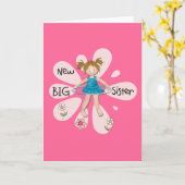 Hula Hoop New Big Sister Karte (Gelbe Blume)