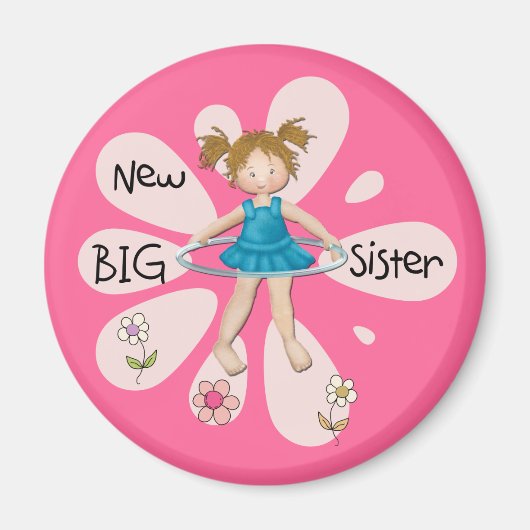 Hula Hoop New Big Sister Magnet (Vorne)