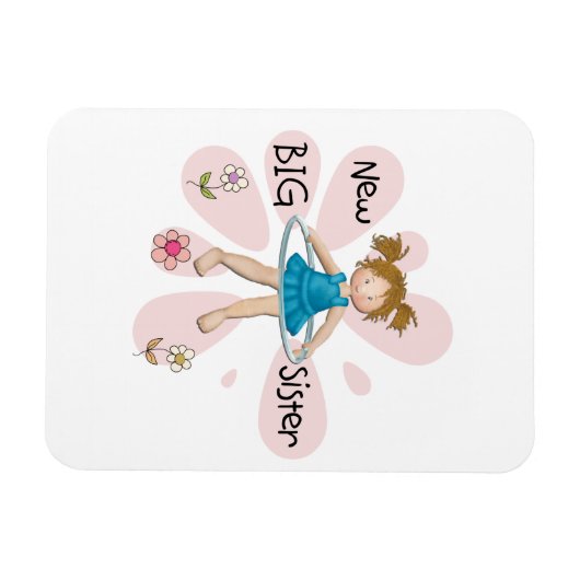 Hula Hoop New Big Sister Magnet (Horizontal)