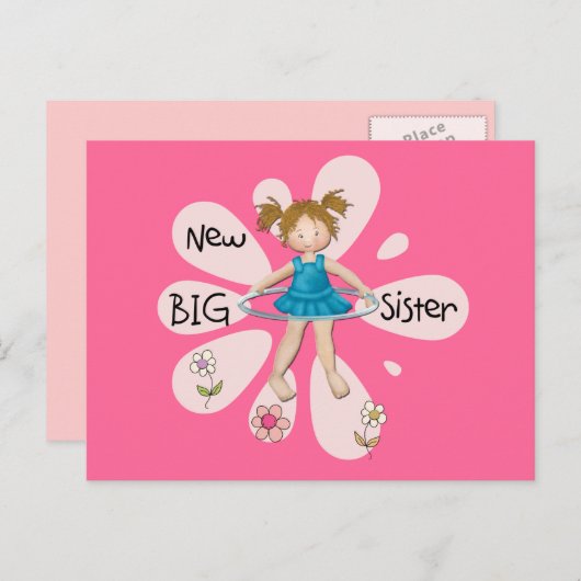 Hula Hoop New Big Sister Postkarte (Vorne/Hinten)