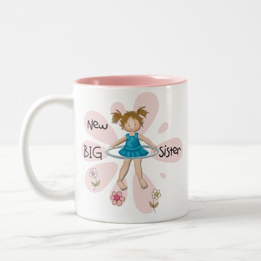 Hula Hoop New Big Sister Zweifarbige Tasse (Links)