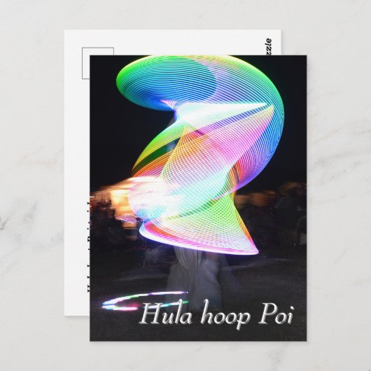 Hula hoop Poi twirler Postkarte (Vorne/Hinten)