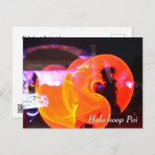 Hula hoop Poi twirler Postkarte (Vorne/Hinten)
