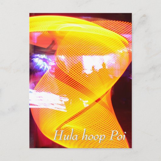 Hula hoop Poi twirler Postkarte (Vorderseite)