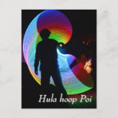 Hula hoop Poi twirler Postkarte (Vorderseite)