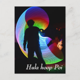 Hula hoop Poi twirler Postkarte