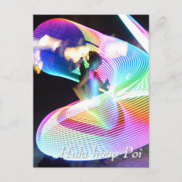 Hula hoop Poi twirler Postkarte