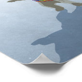 Hula-Hoop-Polar-Bärenposter Poster (Ecke)