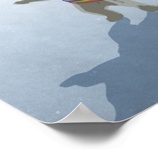 Hula-Hoop-Polar-Bärenposter Poster (Ecke)