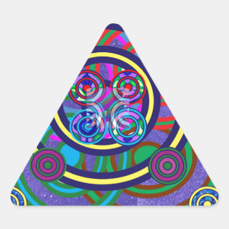 Hula Hoop Rund farbenfrohe Kreise Dreieckiger Aufkleber