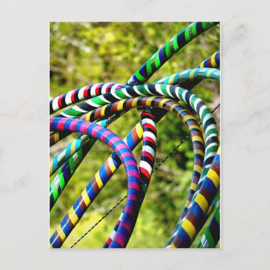 Hula Hooping in der Art Postkarte (Vorderseite)
