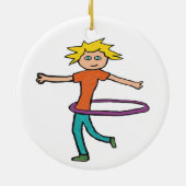 Hula Hooping Keramik Ornament (Hinten)