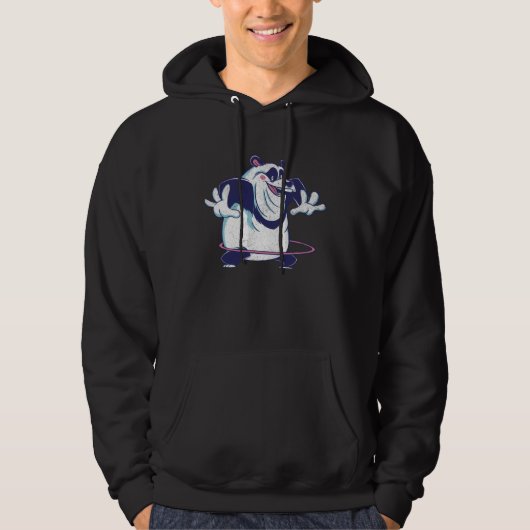 Hula Hooping Panda Bear Sarcastic Cute Panda Hoodie (Vorderseite)