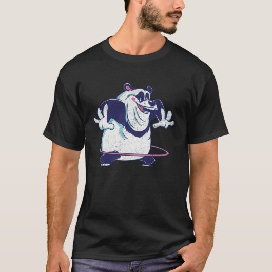 Hula Hooping Panda Bear Sarcastic Cute Panda T-Shirt (Vorderseite)