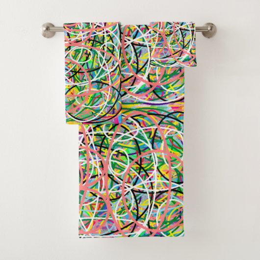 Hula-Hoops mehrfarbiges Mischmuster Badhandtuch Set (Insitu)