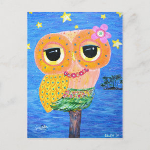 Hula Hoot Postkarte