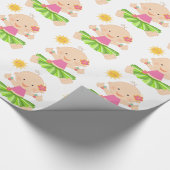 Hula Luau Babyparty-Packpapier Geschenkpapier (Ecke)