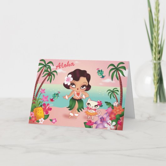 Hula Lulus Island Paradies - Grußkarte Karte (Vorderseite)