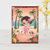 Hula Lulus magischer Sonnenuntergang Karte (Gelbe Blume)