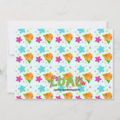 Hula Mädchen an der Tiki Einladung (Rückseite)