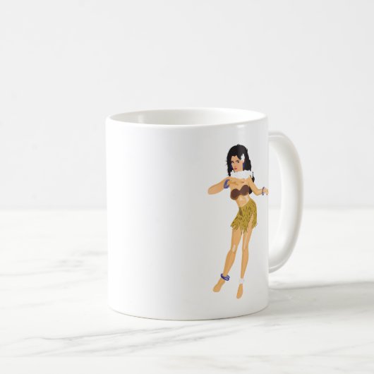 Hula-Mädchen Kaffeetasse (VorderseiteRechts)
