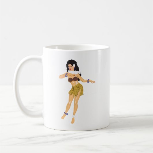Hula-Mädchen Kaffeetasse (Links)