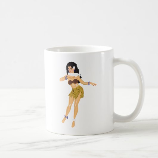 Hula-Mädchen Kaffeetasse (Rechts)
