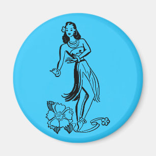 Hula Mädchen Magnet