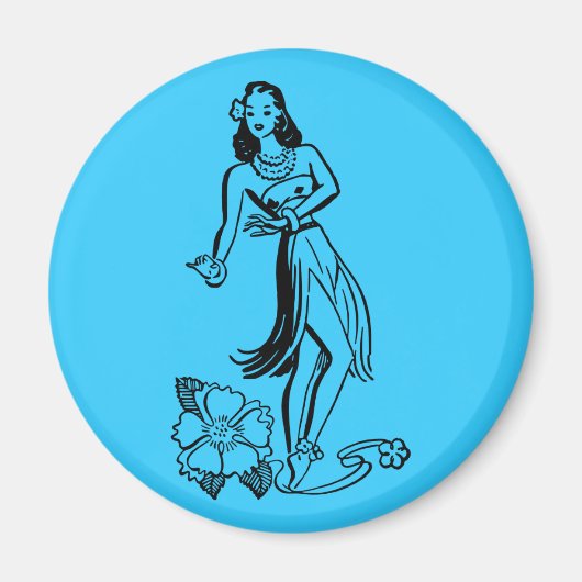 Hula-Mädchen Magnet (Vorne)